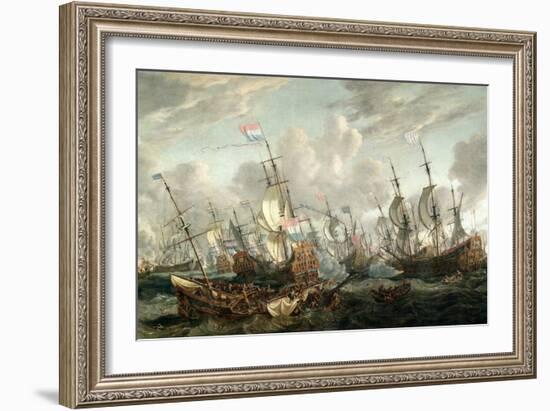 The Four Day's Battle, 1-4 June 1666-Abraham Storck-Framed Giclee Print