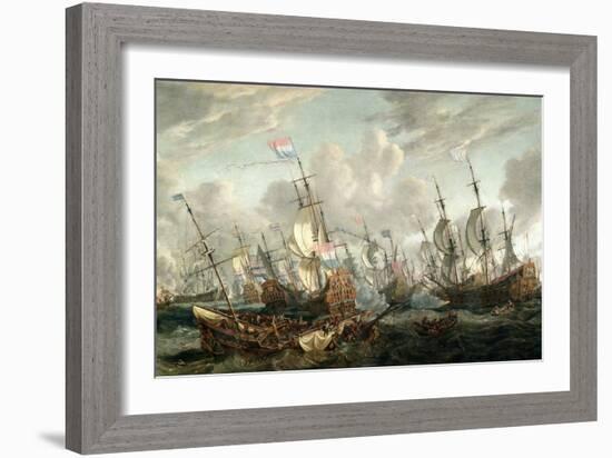 The Four Day's Battle, 1-4 June 1666-Abraham Storck-Framed Giclee Print
