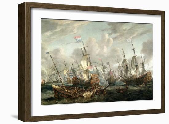 The Four Day's Battle, 1-4 June 1666-Abraham Storck-Framed Giclee Print