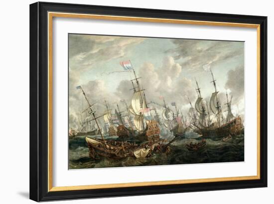 The Four Day's Battle, 1-4 June 1666-Abraham Storck-Framed Giclee Print