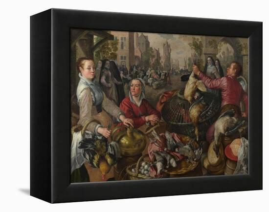 The Four Elements: Air. a Poultry Market with the Prodigal Son in the Background, 1569-Joachim Beuckelaer-Framed Premier Image Canvas