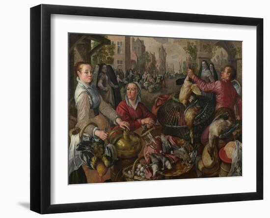 The Four Elements: Air. a Poultry Market with the Prodigal Son in the Background, 1569-Joachim Beuckelaer-Framed Giclee Print