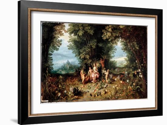 The Four Elements: the Earth. 16Th-17Th Century (Painting)-Jan the Elder Brueghel-Framed Giclee Print