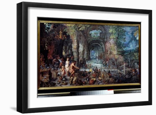 The Four Elements: the Fire Allegory, 1610 (Painting)-Jan the Elder Brueghel-Framed Giclee Print