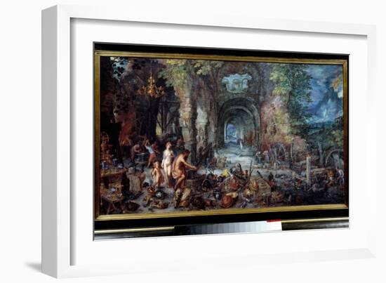 The Four Elements: the Fire Allegory, 1610 (Painting)-Jan the Elder Brueghel-Framed Giclee Print