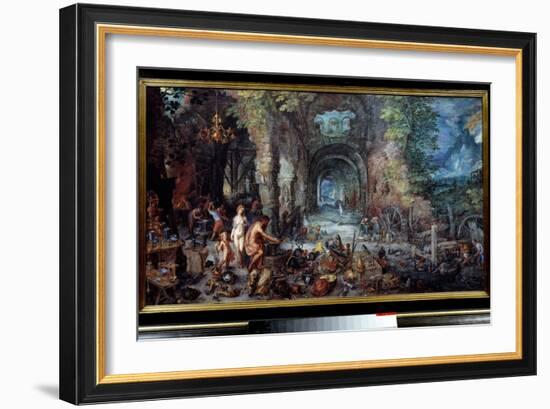 The Four Elements: the Fire Allegory, 1610 (Painting)-Jan the Elder Brueghel-Framed Giclee Print