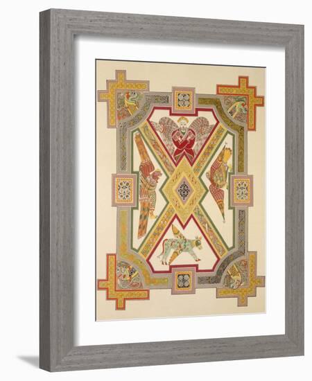 The Four Evangelists, from a Facsimile Copy of the Book of Kells, Pub. by Day and Son-Irish School-Framed Giclee Print