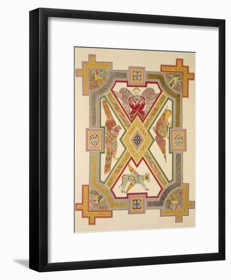 The Four Evangelists, from a Facsimile Copy of the Book of Kells, Pub. by Day and Son-Irish School-Framed Giclee Print