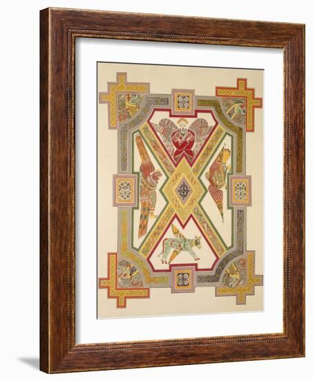 The Four Evangelists, from a Facsimile Copy of the Book of Kells, Pub. by Day and Son-Irish School-Framed Giclee Print