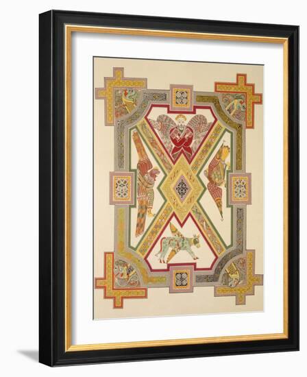 The Four Evangelists, from a Facsimile Copy of the Book of Kells, Pub. by Day and Son-Irish School-Framed Giclee Print