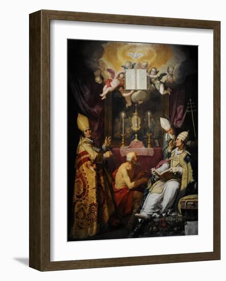 The Four Fathers of the Church, 1632, by Abraham Bloemaert (1566-1651) Netherlands-Abraham Bloemaert-Framed Giclee Print