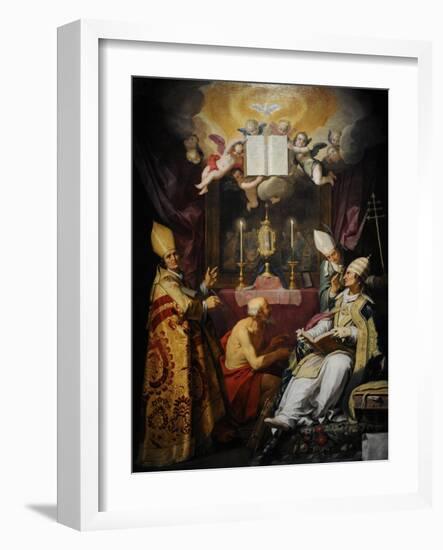 The Four Fathers of the Church, 1632, by Abraham Bloemaert (1566-1651) Netherlands-Abraham Bloemaert-Framed Giclee Print