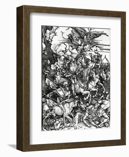 The Four Horsemen of the Apocalypse, 1498 (Woodcut)-Albrecht Dürer-Framed Giclee Print