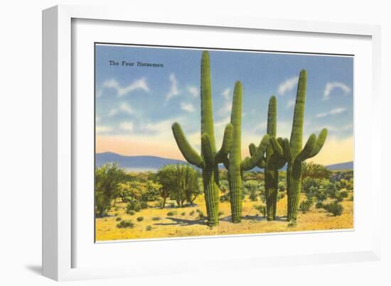 The Four Horsemen, Saguaro Cacti-null-Framed Art Print