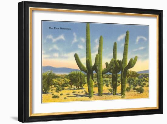 The Four Horsemen, Saguaro Cacti-null-Framed Premium Giclee Print