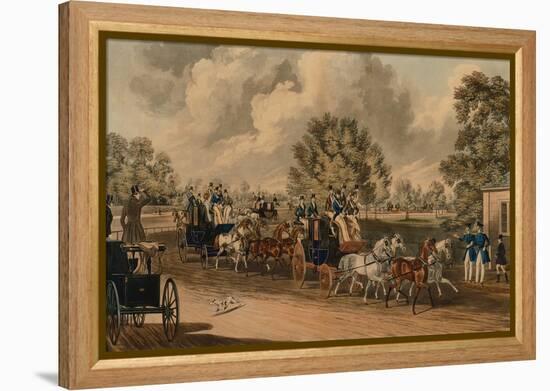 The Four in Hand Club, Hyde Park (Coloured Engraving)-James Pollard-Framed Premier Image Canvas