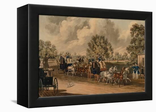 The Four in Hand Club, Hyde Park (Coloured Engraving)-James Pollard-Framed Premier Image Canvas