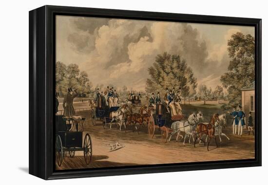 The Four in Hand Club, Hyde Park (Coloured Engraving)-James Pollard-Framed Premier Image Canvas