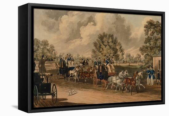 The Four in Hand Club, Hyde Park (Coloured Engraving)-James Pollard-Framed Premier Image Canvas