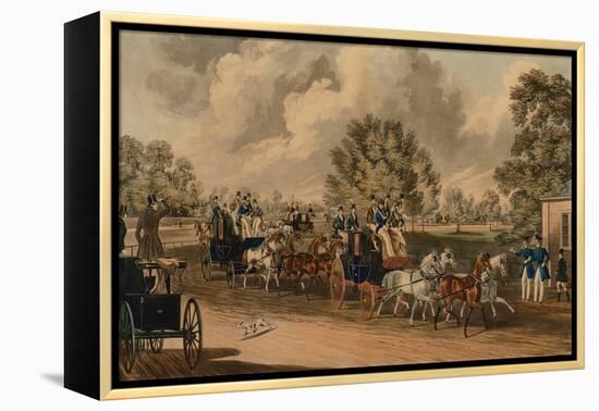 The Four in Hand Club, Hyde Park (Coloured Engraving)-James Pollard-Framed Premier Image Canvas