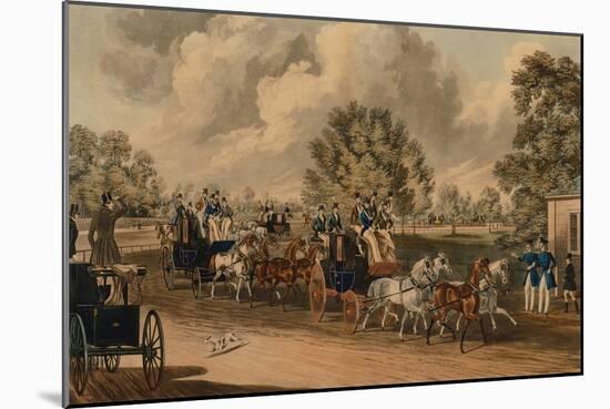 The Four in Hand Club, Hyde Park (Coloured Engraving)-James Pollard-Mounted Giclee Print