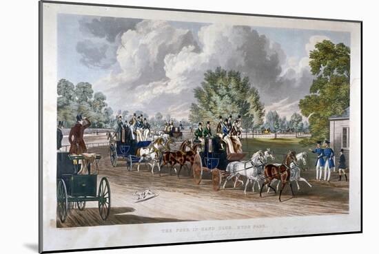 The Four-In-Hand Club, Hyde Park, London, 1838-J Harris-Mounted Giclee Print