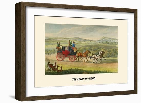 The Four in Hand-Henry Thomas Alken-Framed Art Print