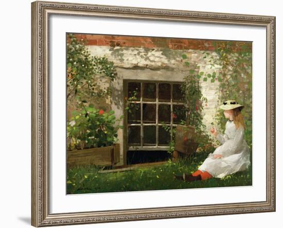 The Four Leaf Clover, 1873-Winslow Homer-Framed Giclee Print