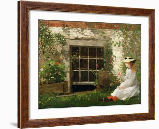 The Four Leaf Clover, 1873-Winslow Homer-Framed Giclee Print