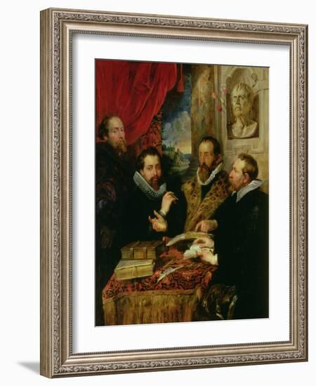 The Four Philosophers, the Artist, His Brother Philip, Justus Lipsius and Jan Van Der Wouwere-Peter Paul Rubens-Framed Giclee Print