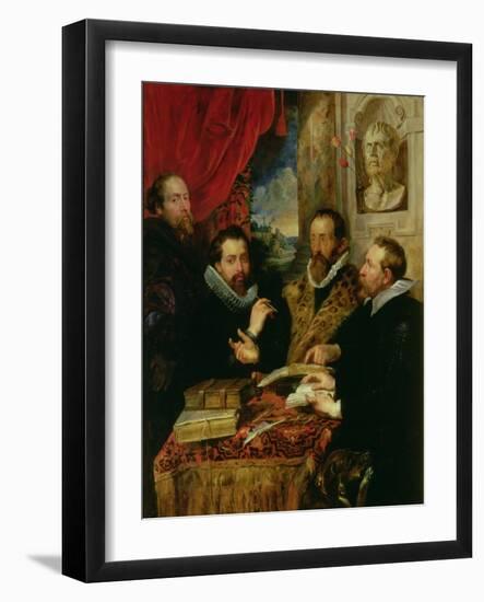 The Four Philosophers, the Artist, His Brother Philip, Justus Lipsius and Jan Van Der Wouwere-Peter Paul Rubens-Framed Giclee Print