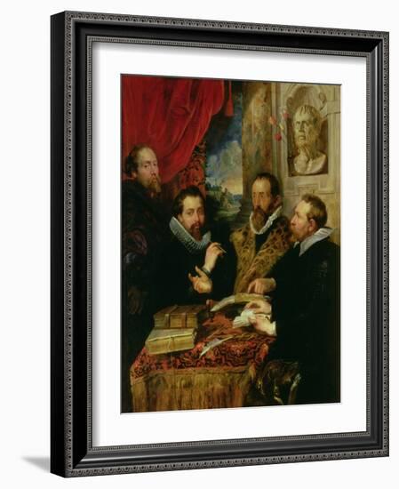 The Four Philosophers, the Artist, His Brother Philip, Justus Lipsius and Jan Van Der Wouwere-Peter Paul Rubens-Framed Giclee Print