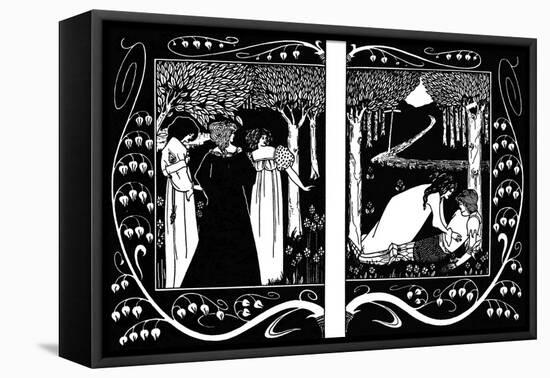 The Four Queens and Lancelot, 1893-1894-Aubrey Beardsley-Framed Premier Image Canvas