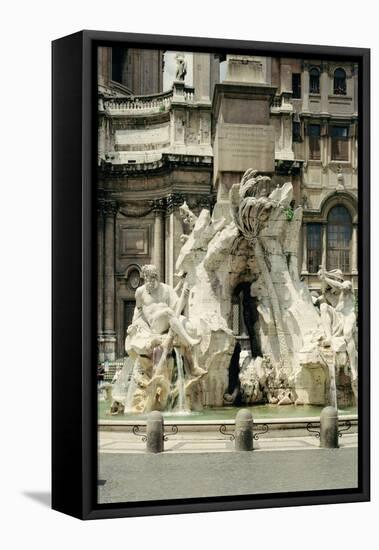 The Four Rivers Fountain, 1648-51-Giovanni Lorenzo Bernini-Framed Premier Image Canvas