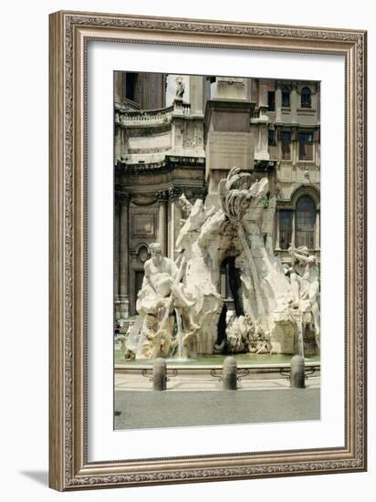 The Four Rivers Fountain, 1648-51-Giovanni Lorenzo Bernini-Framed Giclee Print