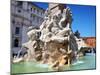 The Four Rivers Fountain in Piazza Navona, Rome, Lazio, Italy, Europe-Adina Tovy-Mounted Photographic Print