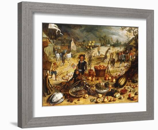 The Four Seasons - Autumn-Sebastian Vrancx-Framed Giclee Print