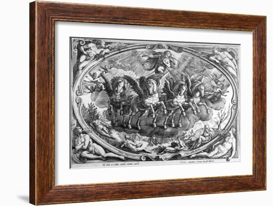 The Four Seasons, Engraved by Philip Galle, C.1580-Jan van der Straet-Framed Giclee Print