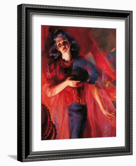 The Four Seasons in Red Autumn-Giacomo Balla-Framed Giclee Print