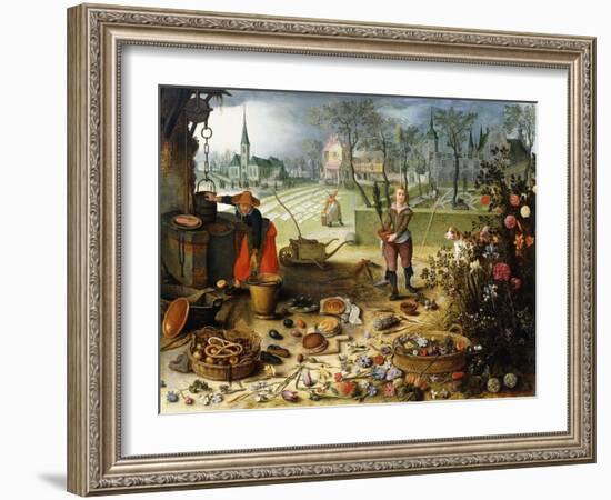 The Four Seasons - Spring-Sebastian Vrancx-Framed Giclee Print