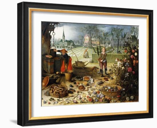 The Four Seasons - Spring-Sebastian Vrancx-Framed Giclee Print