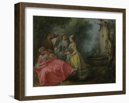 The Four Times of Day: Midday, C. 1740-Nicolas Lancret-Framed Giclee Print