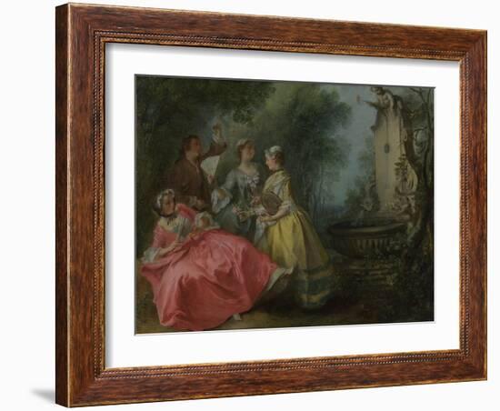 The Four Times of Day: Midday, C. 1740-Nicolas Lancret-Framed Giclee Print