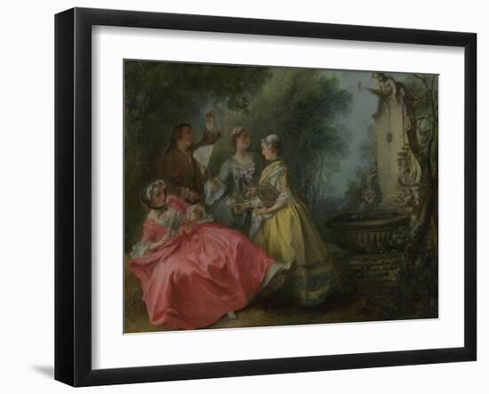 The Four Times of Day: Midday, C. 1740-Nicolas Lancret-Framed Giclee Print