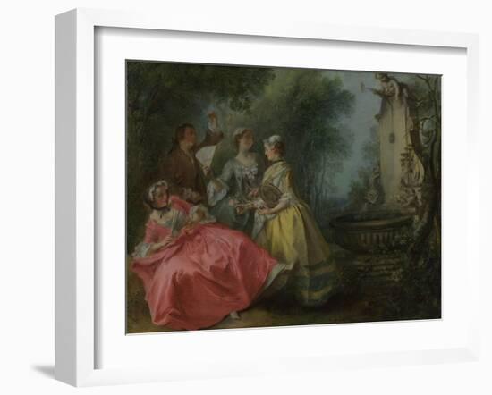 The Four Times of Day: Midday, C. 1740-Nicolas Lancret-Framed Giclee Print
