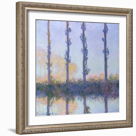 The Four Trees, 1891-Claude Monet-Framed Giclee Print