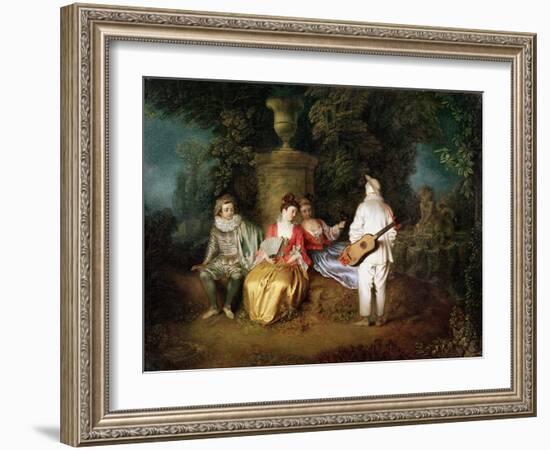 The Foursome, circa 1713-Jean Antoine Watteau-Framed Giclee Print