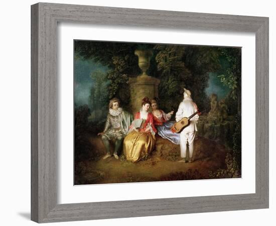 The Foursome, circa 1713-Jean Antoine Watteau-Framed Giclee Print