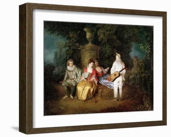 The Foursome, circa 1713-Jean Antoine Watteau-Framed Giclee Print