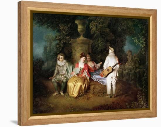 The Foursome, circa 1713-Jean Antoine Watteau-Framed Premier Image Canvas